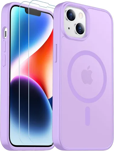 Vista 95 de SPIDERCASE Funda magnética translúcida diseñada para iPhone 11, con 2 protectores de pantalla de vidrio templado, antihuellas, para iPhone 11 de 6.1