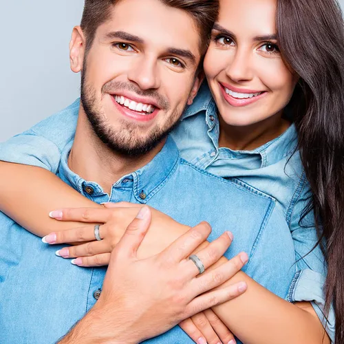 Vista 3 de LAOYOU Anillo giratorio para aliviar la ansiedad y la ansiedad para mujer, acero inoxidable de 0.236 pulgadas, con purpurina, para aliviar