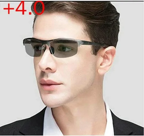 Vista 3 de Gafas de lectura de lente completa fotocromáticas al aire libre para hombres y mujeres gafas de sol deportivas cuadradas lectores 0 ~+4.00