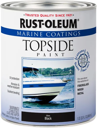 Vista 16 de Rust-Oleum 207005 Pintura para cubierta marina Marine Coatings, cuarto de galón, color gris acorazado