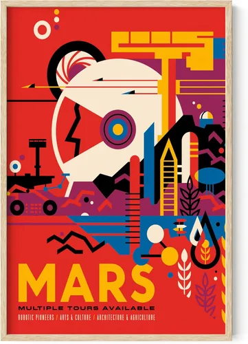 Vista 34 de HAUS AND HUES Arte de pared espacial – Pósteres espaciales vintage, póster JPL de la NASA, pósteres vintage de la NASA para paredes, arte de pared