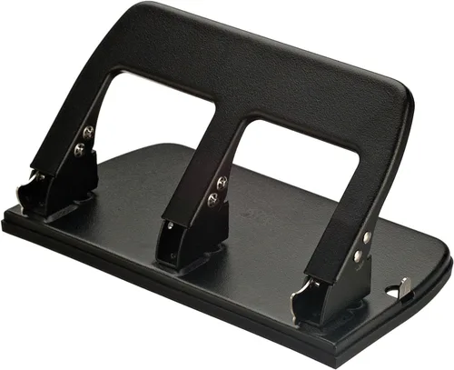 Vista 11 de Officemate Medium Duty - Perforadora de 3 agujeros con mango ergonómico, capacidad para 30 hojas, color negro (90088)