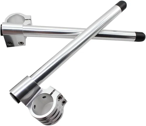Vista 4 de 1" Riser 1.417 in Clip en Manillar Fit Horquilla Tubo 1.417 in Racer motocicleta manillar barras 7/8", 1.417 in Clip on CNC Plata