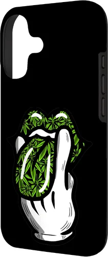 Vista 2 de Lick Smoke Weed Leaf Pattern Marihuana 420 Cannabis Pot Gift Case para iPhone 17