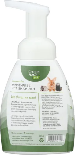 Vista 2 de Citrus Magic Champú para mascotas sin enjuague para mascotas, 8 onzas líquidas