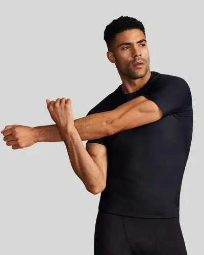 Vista 3 de Tommie Copper Camiseta de compresión con corrector de postura para hombre, con protección solar UPF 50