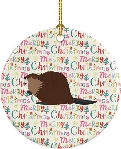 Vista 116 de Caroline's Treasures Adorno de cerámica de avestruz común para árbol de Navidad, decoración colgante para el hogar, Navidad, vacaciones, fiesta