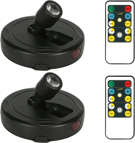 Vista 12 de Focos que funcionan con pilas, luz de imagen inalámbrica, iluminación de acento regulable, luces LED inalámbricas, luces adhesivas con control