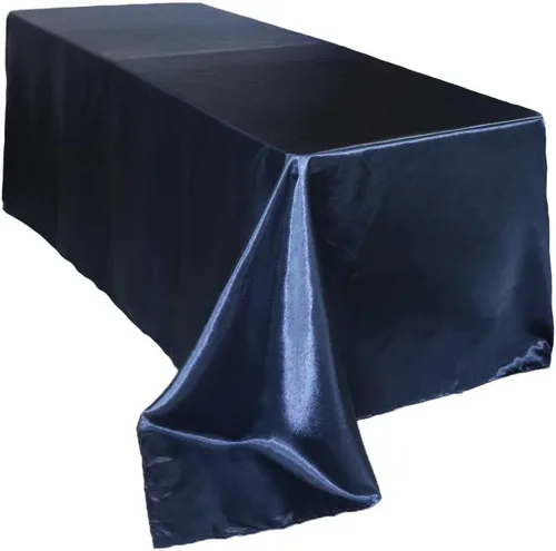 Vista 14 de YOUR CHAIR COVERS - Mantel rectangular de satén de 60 x 102 pulgadas - Mantel rectangular de satén brillante para mesas rectangulares de 6 pies