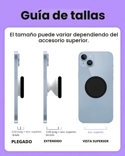 Vista 6 de Soporte plegable extensible estilo océano para teléfono celular, tableta, accesorio de teléfono celular (turquesa)