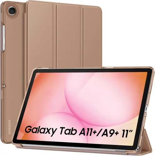 Vista 8 de MoKo Funda para Galaxy Tab A9+/A9 Plus de 11 pulgadas 2023, Funda Protectora Inteligente Delgada con Soporte y Carcasa Trasera Translúcida de PC