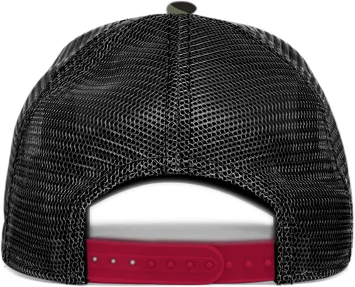 Vista 4 de Gorra de béisbol unisex de malla con parche cuadrado para mujer y hombre