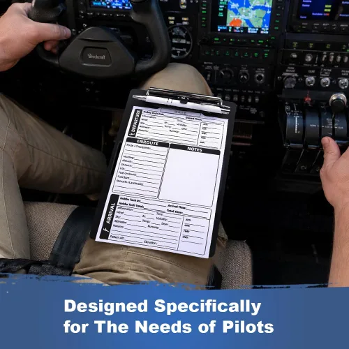 Vista 5 de Rodillera VFR, bloc de notas de vuelo VFR, elementos esenciales del piloto