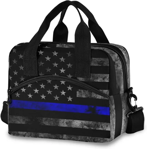 Vista 13 de Bolsas de almuerzo coloridas de conciencia sobre el autismo para mujeres y hombres, lonchera aislada reutilizable, correas de hombro ajustables