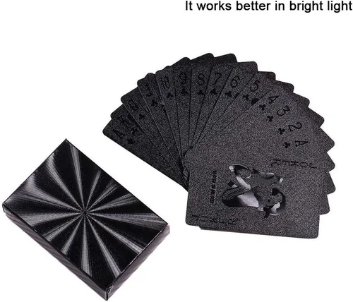 Vista 3 de Naipes de lujo 100% impermeables y flexibles, hechas de plástico, 52+2 póker