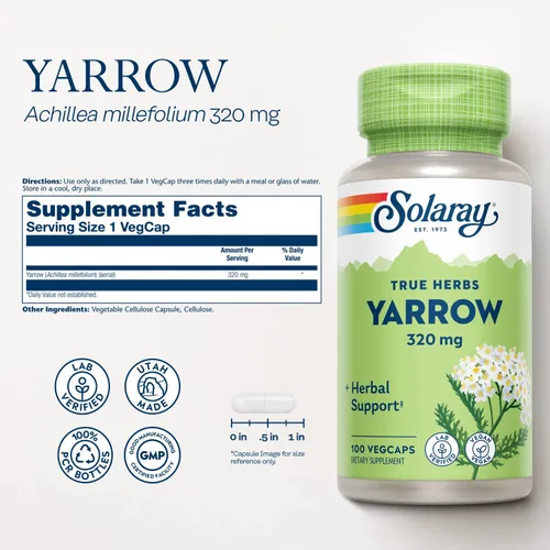 Vista 2 de Solaray Milenrama 320 mg, antena entera, apetito herbario y función gastrointestinal y apoyo de comodidad, verificado por laboratorio, garantía