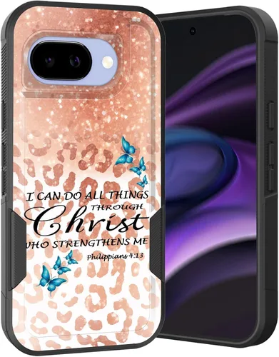 Vista 29 de Funda para Pixel 6A, Híbrida de Doble Capa de Servicio Pesado Resistente a Prueba de Golpes PC Duro + Funda Protectora de Silicona Suave para Google
