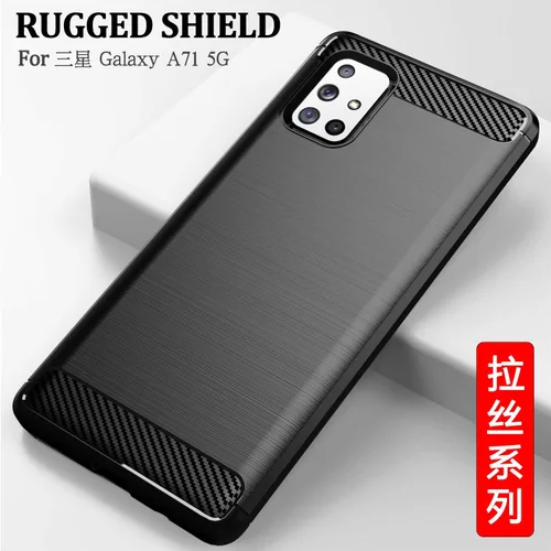 Vista 8 de M MAIKEZI Funda para teléfono celular Galaxy A71 5G, TPU suave funda protectora delgada de moda con protector de pantalla HD (negro)
