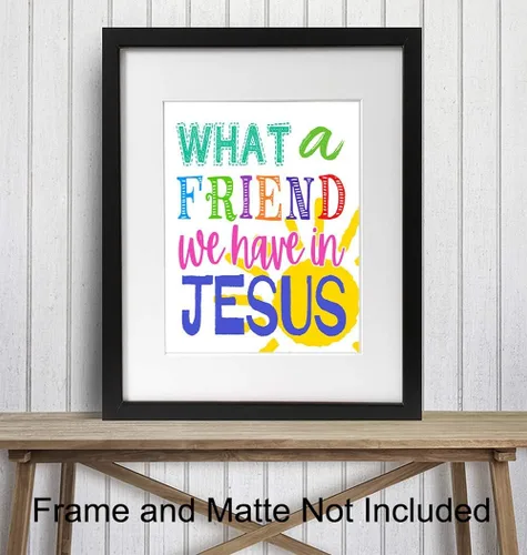 Vista 2 de Decoración de pared religiosa – Decoración de pared de Dios – Arte cristiano para niños o niñas, imagen de habitación de niños, dormitorio de niños