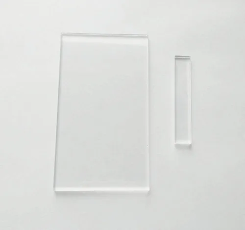 Vista 10 de Hoja rectangular de acrílico transparente brillante, material de tarjeta rectangular de acrílico transparente, mosaico rectangular para manualidades