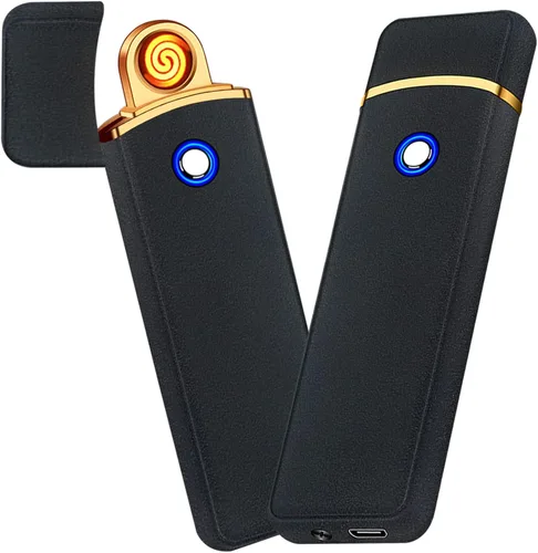 Vista 8 de Encendedor electrónico, encendedor inteligente recargable por USB, encendedor eléctrico fresco, portátil, de doble cara, resistente al viento, sin