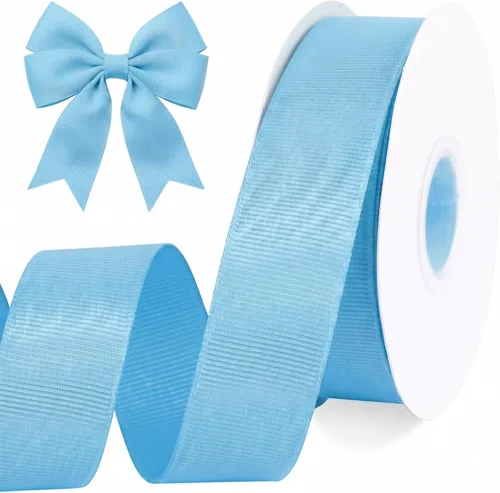 Vista 22 de TONIFUL 4 Rolls 3/8 Inch Christmas Grosgrain Ribbon Gift Wrapping Ribbon Christmas set