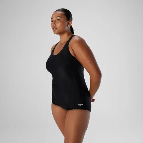 Vista 2 de Speedo - Traje de baño de una pieza para mujer, con costura de princesa, PowerFlex, Ultraback, corte conservador