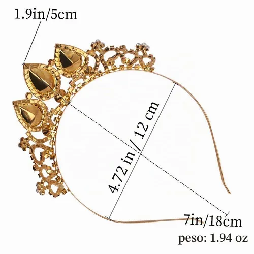 Vista 7 de COCIDE Rapunzel - Corona para niñas, tiara de cristal AB y corona para fiesta de cumpleaños, diadema de perlas para diamantes de imitación, postizo