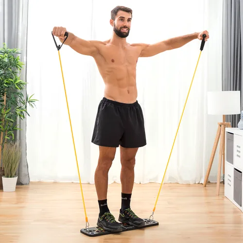 Vista 8 de Tabla de Flexiones Push-Up con Bandas de Resistencia y Guía de Ejercicios Pulsher InnovaGoods