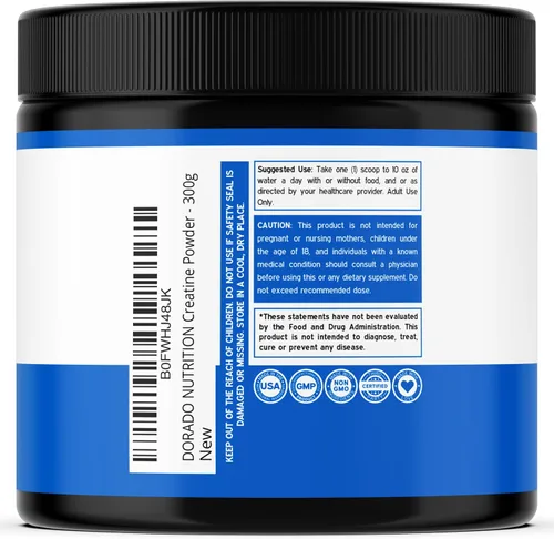 Vista 3 de Monohidrato de creatina en polvo 5G l micronizado y sin sabor l 60 porciones 5000 mg por porción l Suplemento de creatina pura para hombres