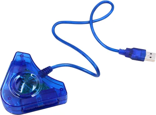 Vista 4 de OSTENT PS1 PS2 a PC computadora USB 2.0 controlador adaptador convertidor para Sony PS2 controlador con cable