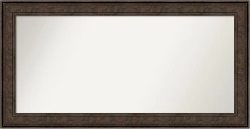 Vista 176 de Amanti Art Espejo de pared personalizado no biselado (25 x 25 pulgadas), marco de bronce acentuado, varios tamaños personalizados, espejo de baño