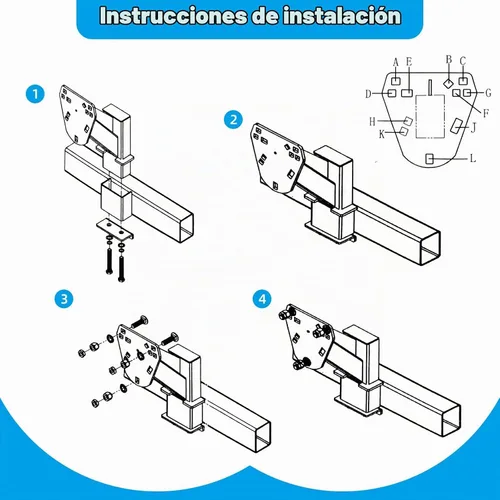 Vista 4 de Soporte para neumático de repuesto de bolsillo de estaca, soporte de neumático de repuesto para remolque, se adapta a la mayoría de ruedas de 4, 5