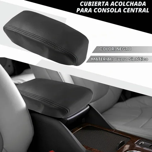 Vista 2 de Almohadilla de consola central de automóvil, impermeable, protector de caja de asiento, color negro para Toyota 4Runner 1996-2002