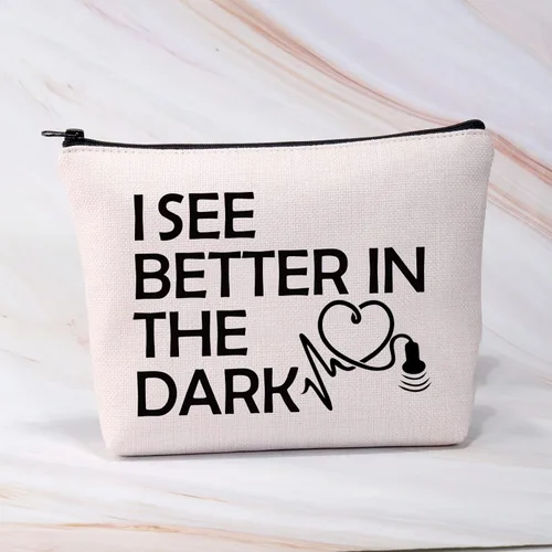 Vista 4 de BDPWSS Bolsa de maquillaje para ecografía, regalo para radiólogo, para ecografía, veo mejor en la oscuridad, regalo para técnico de ultrasonido, Ver