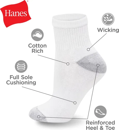 Vista 3 de Hanes Calcetines tobilleros de 10 pares para mujer
