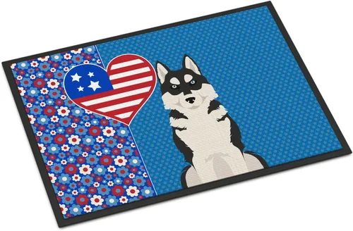 Vista 195 de Caroline's Treasures WDK5119JMAT Airedale Terrier USA - Tapete para interiores o exteriores, 24 x 36 pulgadas, tapete para puerta delantera