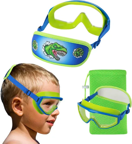 Vista 13 de Kids Goggles Swimming 4-7,Kids Goggles Fabric Strap,Wide View Swimming Goggles for Toddler
