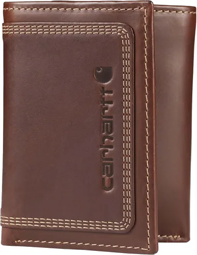 Vista 7 de Carhartt - Billetera resistente de cuero con triple puntada para hombre, disponible en múltiples estilos