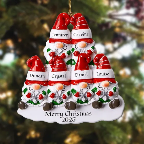 Vista 12 de Bemaystar 2025 Adornos Personalizados de Primer Navidad del Bebé - Adornos de Navidad de Resina Hechos a Mano con Nombre y Año - Adornos de Navidad