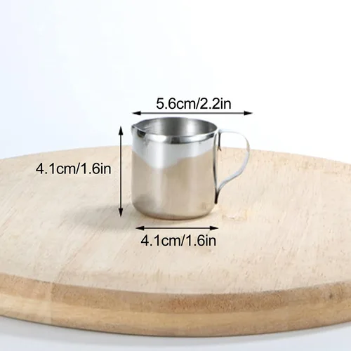 Vista 8 de Taza de café, jarra de café de 2.0 fl oz 304 taza de bebida de espuma de leche de acero inoxidable