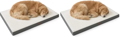 Vista 33 de Bedsure - Cama ortopédica pequeña para perros chicos, impermeable, con funda extraíble lavable, tapete de espuma con forma de huevera para mascotas