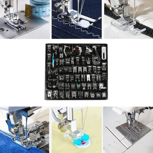 Vista 2 de Juego de 62 piezas para máquina de coser, kit de accesorios para máquina de coser Babylock, Elna, máquinas de coser