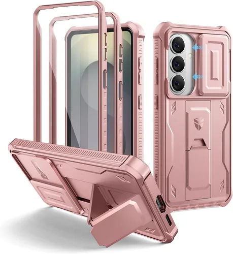 Vista 66 de Dexnor Funda para Samsung Galaxy S24 con Cubierta Deslizante Integrada para Cámara y Protector de Pantalla y Soporte, Funda Resistente a los Golpes