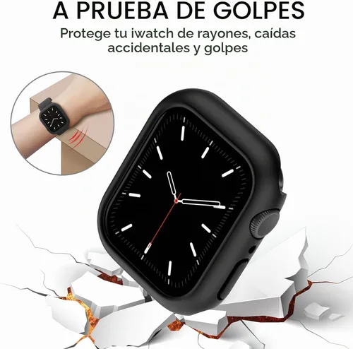 Vista 2 de Recoppa - Funda compatible con Apple Watch de 1 39⁄64 pulgadas (41 mm) Series 7 8 9, funda protectora de policarbonato duro ultradelgada a prueba