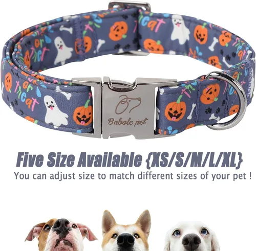 Vista 433 de Collar para perros del 4 de julio, collares patrióticos azules para cachorros y perros pequeños, ligero y ajustable 1776 collares para cachorros