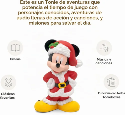 Vista 4 de Tonies Figura de juguete de audio navideña de Mickey Mouse de Disney's Christmas Around The World
