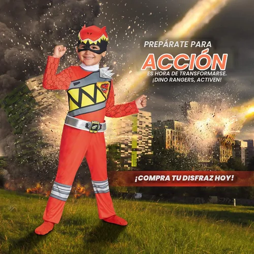 Vista 6 de Disfraz de Ranger Rojo Dino Charge para niño