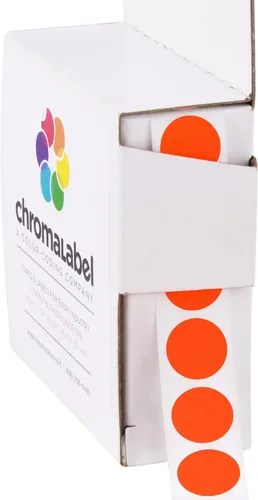 Vista 35 de ChromaLabel Kit de puntos verdes y rojos con código de color permanente de 1/2 pulgada, 2 cajas, 1000/caja