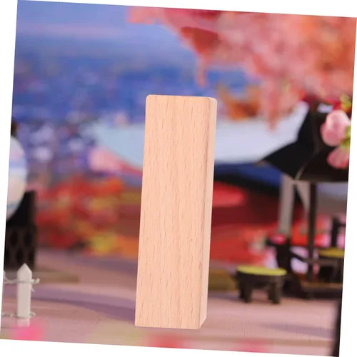 Vista 6 de EXCEART 8 piezas de suministros de tallado de madera para tallar, palo de patio, diario de madera de balsa, sello de libro, bloque de construcción